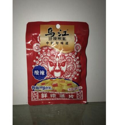 WJ Delicious Preserved Mustard Tuber 乌江鮮榨菜片 酸辣 88g
