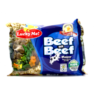Lucky Me Instant Beef Flavoured Noodles with Garnish 70g