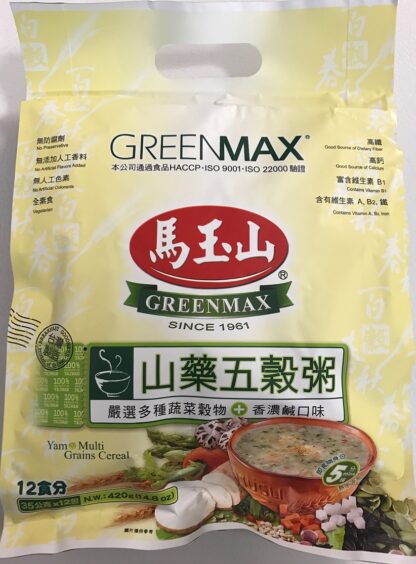 Greenmax - Yam and Multi Grain Cereal山药五谷粥12*35g